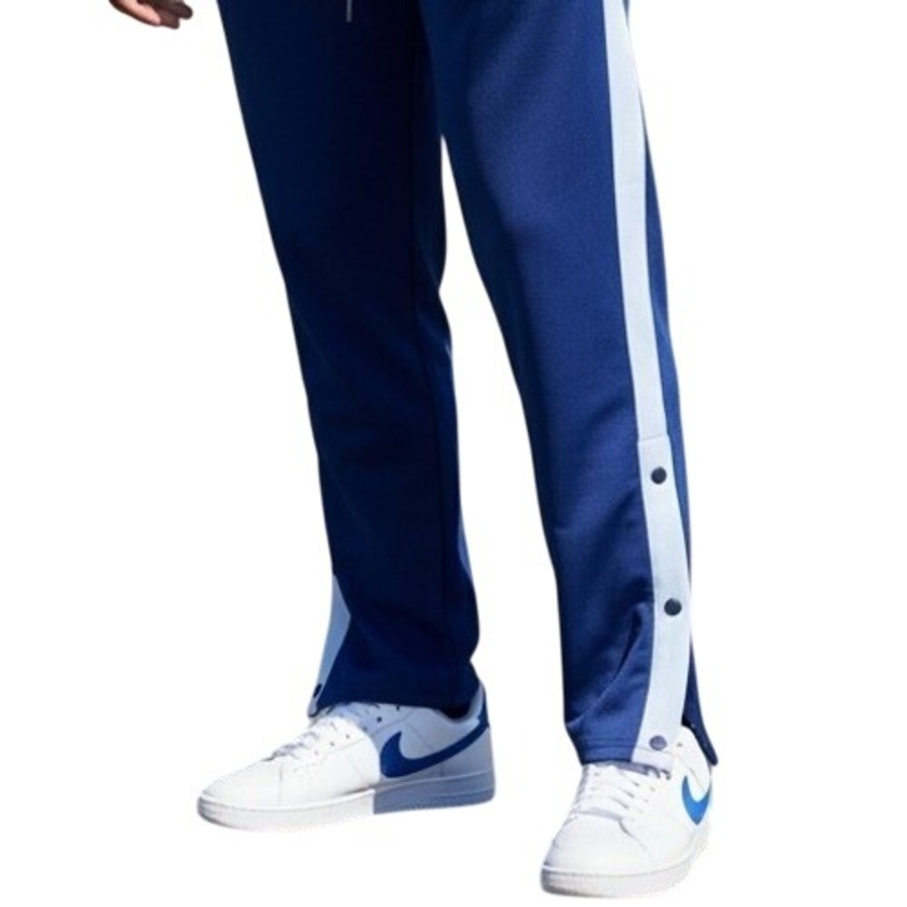 Deyeek Athletic Tearaway Pants Side Button Track Warm Up Pants Blue